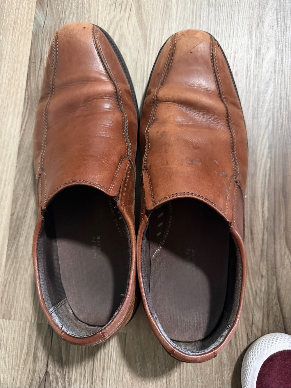 Bostonian Tan Leather Slip-On Loafers